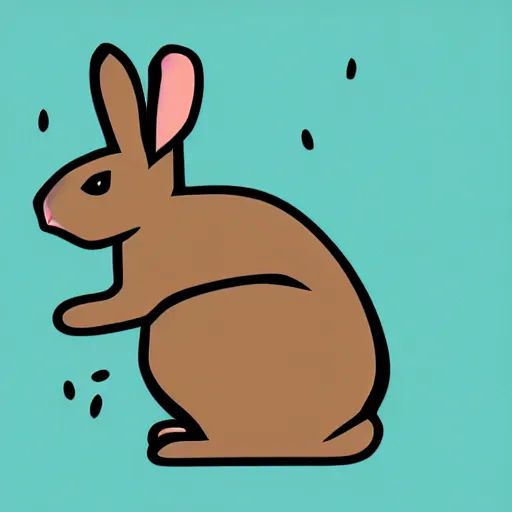 Prompt: digital illustraton of a bunny rabbit inside a pocket of a shirt