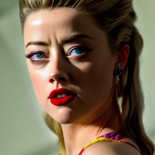 Image similar to amber heard as super mario, highly detailed, extremely high quality, hd, 4 k, 8 k, canon 3 0 0 mm, professional photographer, 4 0 mp, lifelike, top - rated, award winning, realistic, detailed lighting, detailed shadows, sharp, no blur, edited, corrected, trending