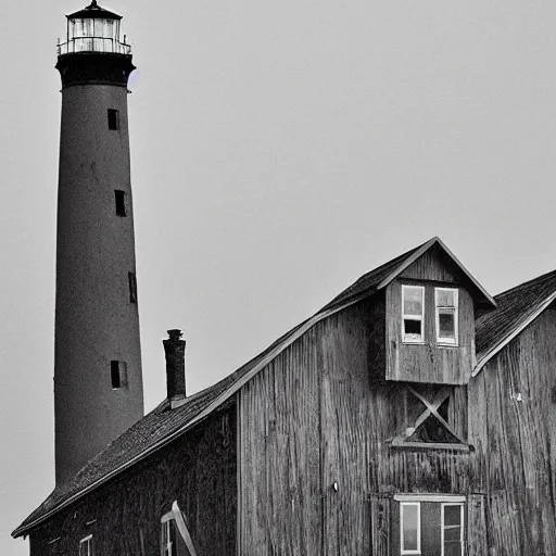 Prompt: angry old and scarred lighthouse keeper