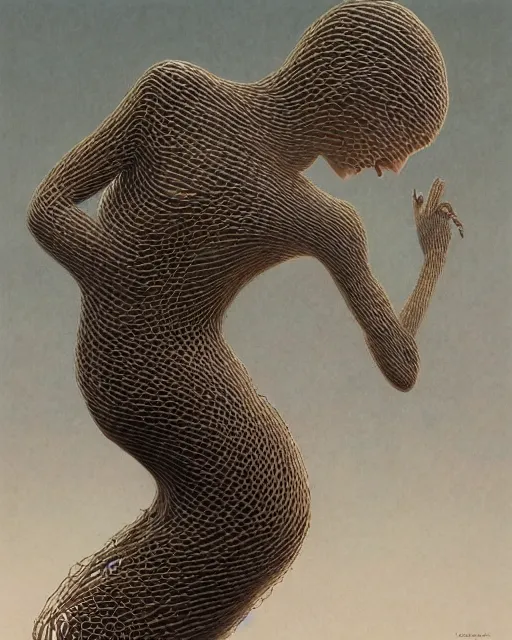 Image similar to conjuring an image from noise, by michael parkes, peter gric, and greg rutkowski, intricate, artgerm