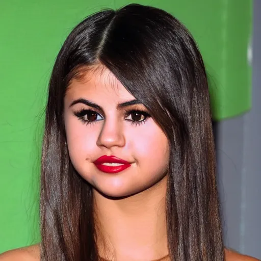 Image similar to photo of human celery!!!! selena gomez face