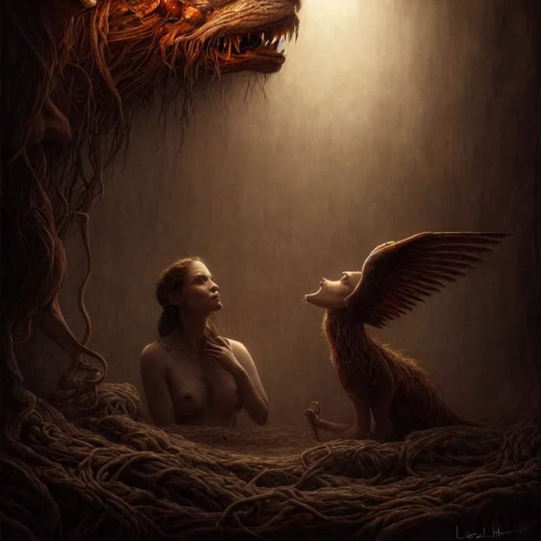 Image similar to epic professional digital art of hungry eyes, atmospheric lighting, painted, illustrated, intricate, detailed, by leesha hannigan, wayne haag, reyna rochin, ignacio fernandez rios, mark ryden, iris van herpen, best on artstation, cgsociety, epic, stunning, gorgeous, much wow, much detail, cinematic, masterpiece