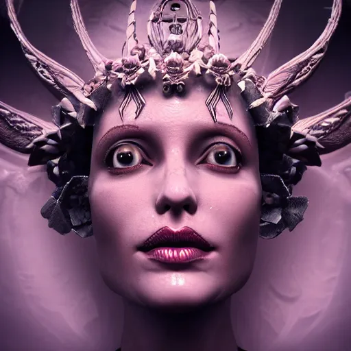 Image similar to queen of sorrow, 4 k, intricate, jaw dropping, gorgeous, surreal, octane render