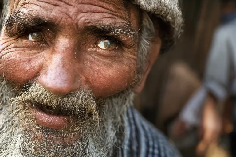 Image similar to closeup portrait of the big friendly giant in a village street, natural light, sharp, detailed face, magazine, press, photo, steve mccurry, david lazar, canon, nikon, focus