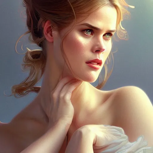 Image similar to beautiful striking Alice Eve , intricate, elegant, highly detailed, digital painting, artstation, concept art, smooth, sharp focus, illustration, art by artgerm and greg rutkowski and alphonse mucha and loish and WLOP