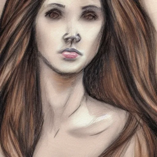 Image similar to beautiful lady face. sketch