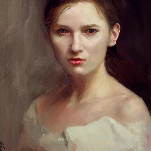 Image similar to portrait of Anna Shcherbakova by WLOP