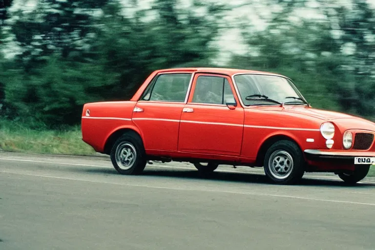 Image similar to vaz 2101 as sport car, movie still, speed, cinematic Eastman 5384 film