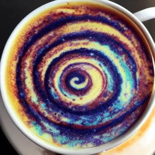 Image similar to spiral galaxy latte art