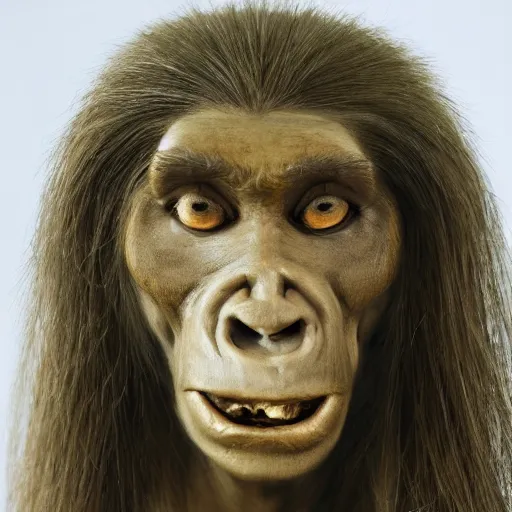 Prompt: Marjorie Taylor Green as a Neanderthal, ultra detailed