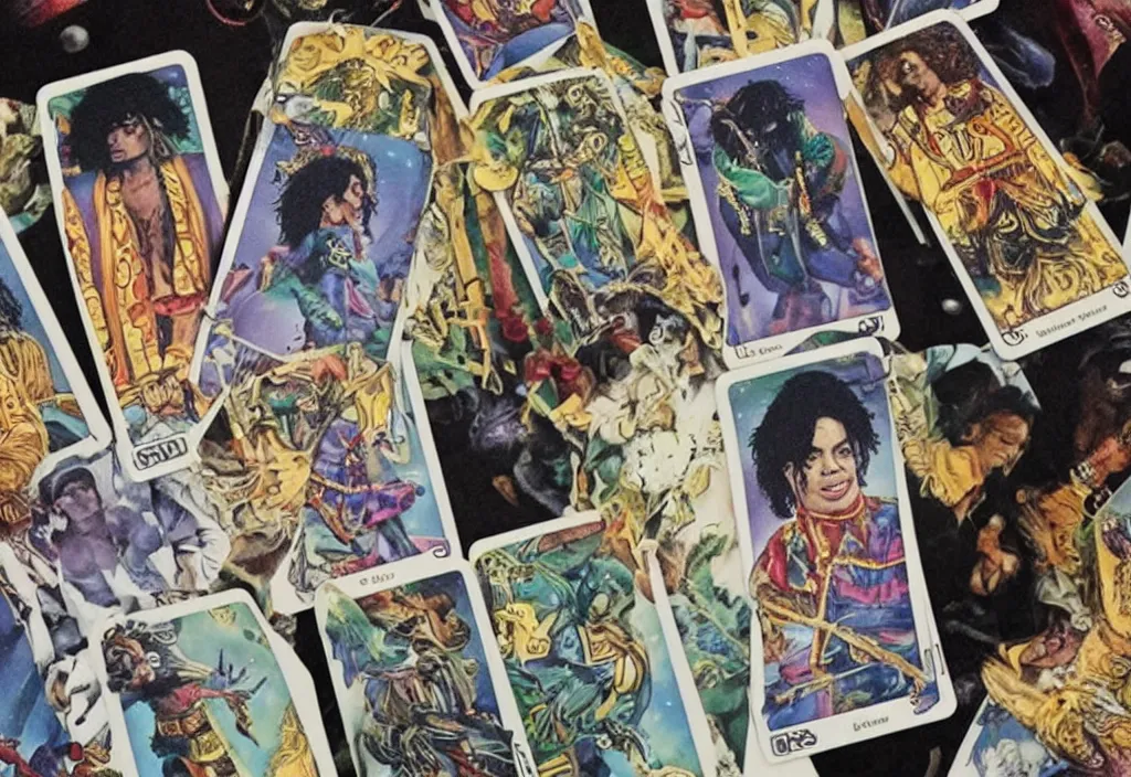 Image similar to michael jackson on a tarot deck