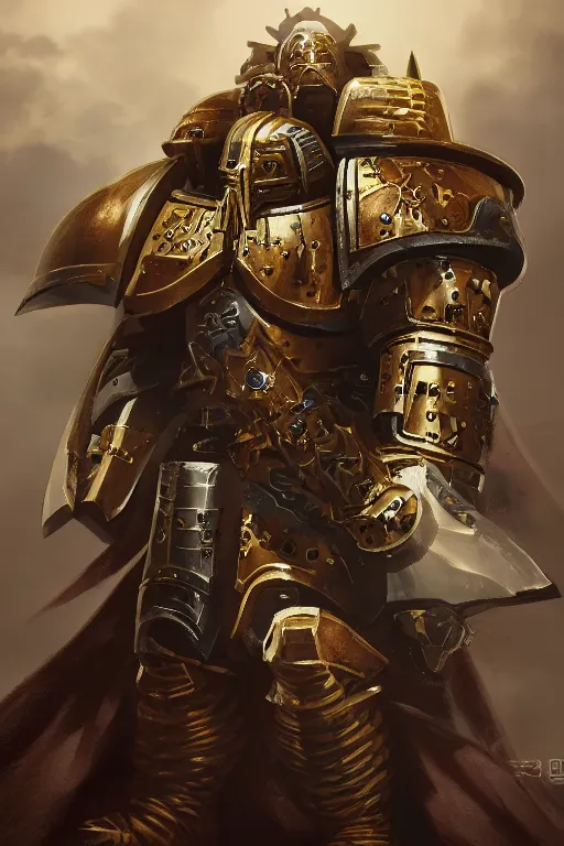 Image similar to armor portrait heros warhammer 4 0 k horus heresy fanart - the primarchs emperor by johannes helgeson animated with vfx concept artist & illustrator global illumination ray tracing hdr fanart arstation zbrush central hardmesh 8 k octane renderer comics stylized