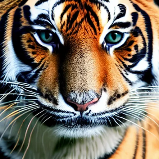 Image similar to cat colored as tiger, photo