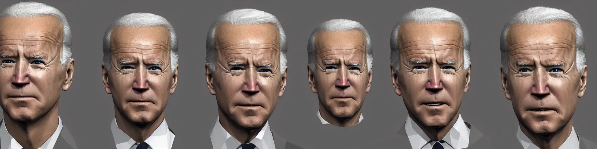 Image similar to joe biden, low poly, render,