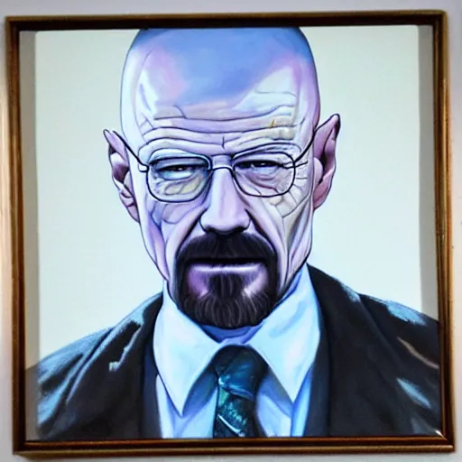 Prompt: oil painting of Walter white