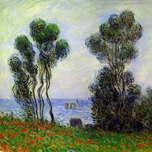 Prompt: Landscape, by Claude Monet.
