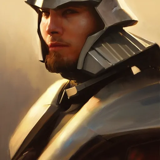 Image similar to greg manchess portrait painting of armored anakin skywalker as overwatch character, medium shot, asymmetrical, profile picture, organic painting, sunny day, matte painting, bold shapes, hard edges, street art, trending on artstation, by huang guangjian and gil elvgren and sachin teng