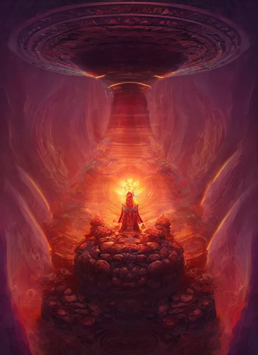 Prompt: mushroom deity inside void manifold, portrait by ross tran, timeline nexus, ascending universes, a dnd illustration of philosophical concept by cgsociety and james gurney, artstation, hdr, rtx