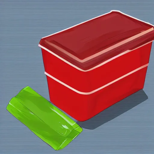 Prompt: garbage bag inside container, guide, how-to, realistic, digital illustration