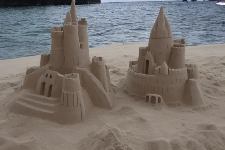 Image similar to a completed sand castle