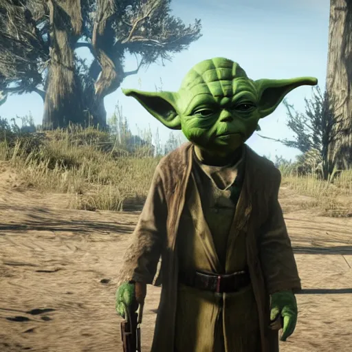 Image similar to yoda in red dead redemption 2