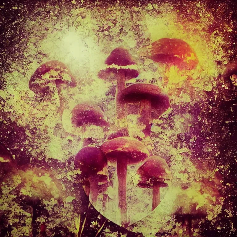 Image similar to double exposure of dally life, symbols of live, explosion, love is the most relevant theme, love is infinity, love is begin of all, 8 k resolution, artistic mode, artistic, trending on instagram, long exposure, love art, serious, fantasy and dreams vibes, mushrooms style and macro style