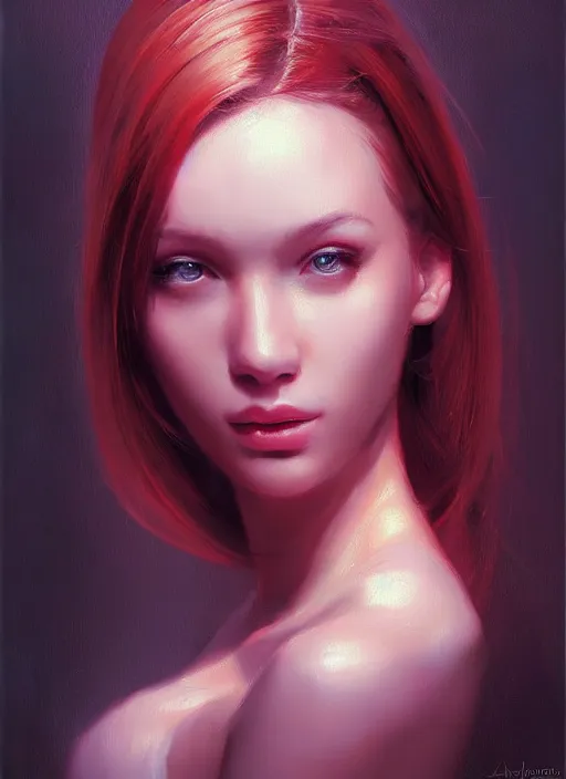 Prompt: a portrait of a pretty young lady by alejandro burdisio