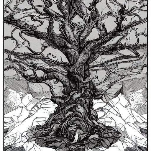 Prompt: Yggdrasil by Choho Aoshima