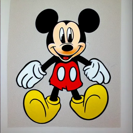 Mickey Mouse Drawing - 11 x 14 Unframed Colored Patent Print - Great Gift  for Disney Fans: Buy Online at Best Price in UAE - Amazon.ae
