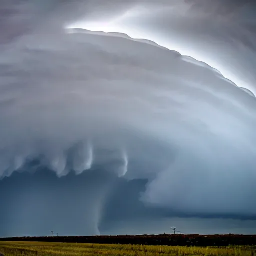 Image similar to Funnel cloud, scud clouds, storm clouds, smartphone photo, Oklahoma