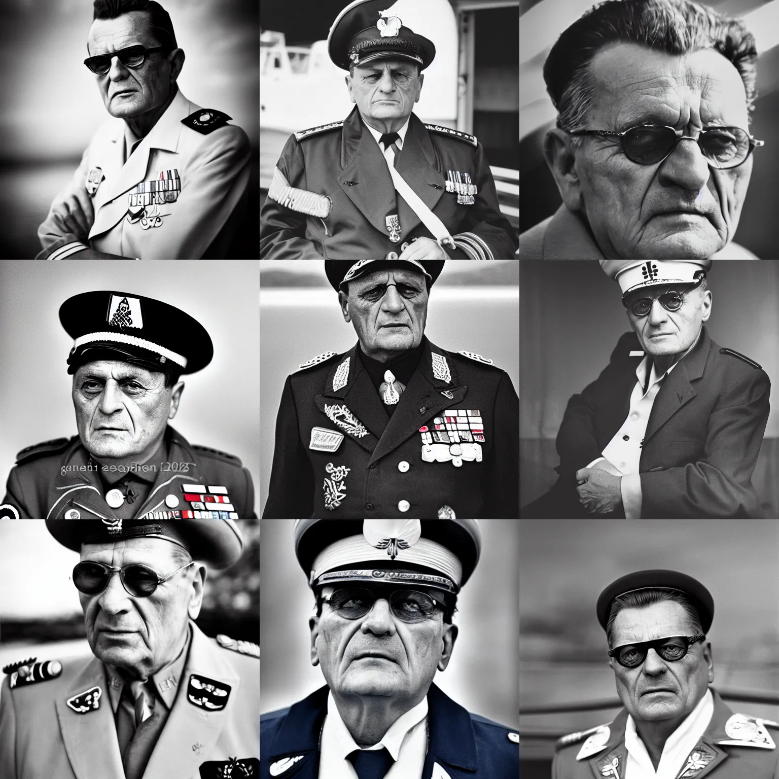 Prompt: general josip broz tito as a sailor, portrait photography, sigma 8 5 mm, high quality