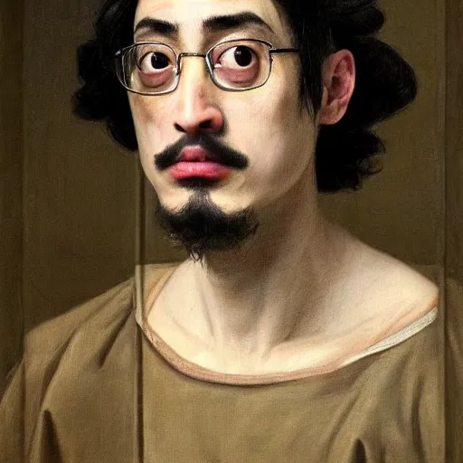 Image similar to A 17th century Baroque Painting of Filthy Frank, grainy, realistic, hyperrealistic, very realistic, very very realistic, highly detailed, very detailed, extremely detailed, detailed, digital art, trending on artstation, detailed face, very detailed face, very detailed face, realism, HD Quality, 8k resolution, intricate details, body and head in frame, painting, oil painting, trending on deviantart, Baroque Painting