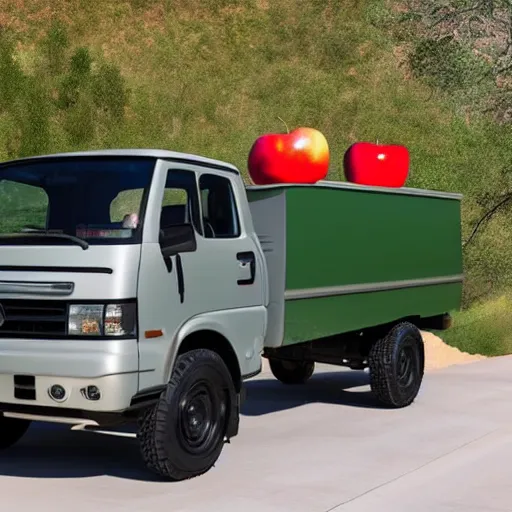 Prompt: an apple honda truck