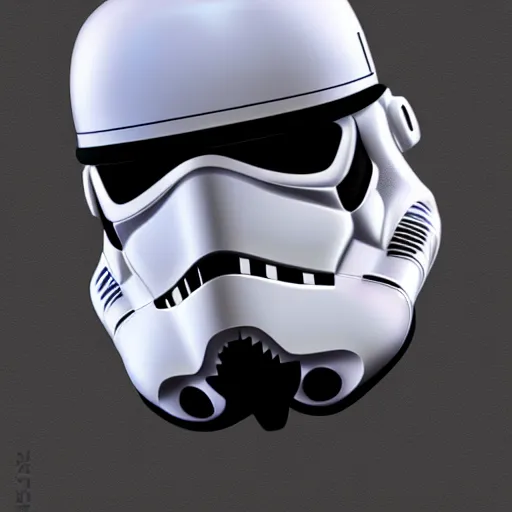 Prompt: new stormtrooper/clone trooper helmet design, concept art