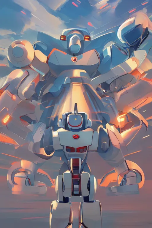 Image similar to metabots medabots medarotto medarot robot minimalist comics, behance hd by jesper ejsing, by rhads, makoto shinkai and lois van baarle, ilya kuvshinov, rossdraws global illumination ray tracing hdr radiating a glowing aura