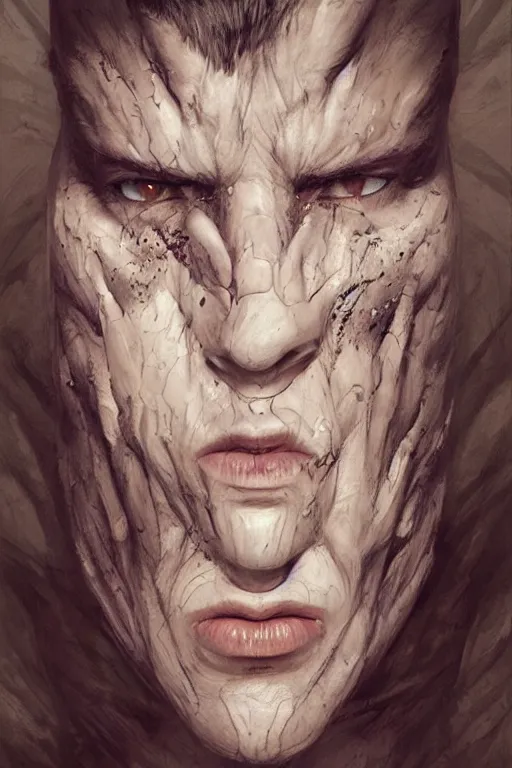 Image similar to Portrait of singer Bad Bunny, face transforming in a Rabbit, marvel comics, dark, intricate, highly detailed, smooth, artstation, digital illustration by Ruan Jia and Mandy Jurgens and Artgerm and Wayne Barlowe and Greg Rutkowski and Zdislav Beksinski