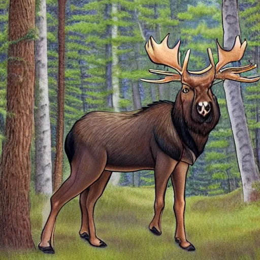 Image similar to therianthropic moose