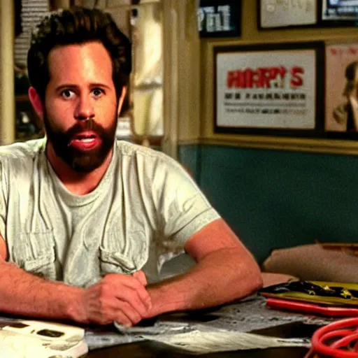 Prompt: charlie's conspiracy theory board from the tv show it's always sunny in philadelphia, cinematic still, 3 5 mm