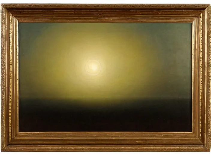 Image similar to mare tranquillitatis on the moon, earth in the background in the style of hudson river school of art, oil on canvas