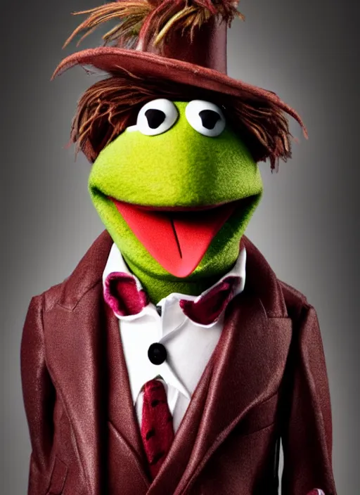 Image similar to studio portrait still of muppet johnny depp as a muppet muppet as a @ muppet, 8 k, studio lighting, key light,