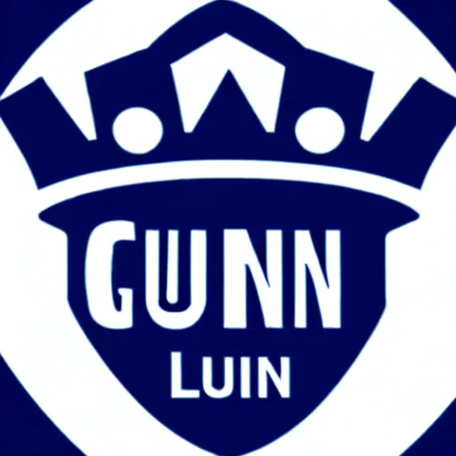 Image similar to gun with a blue crown logo