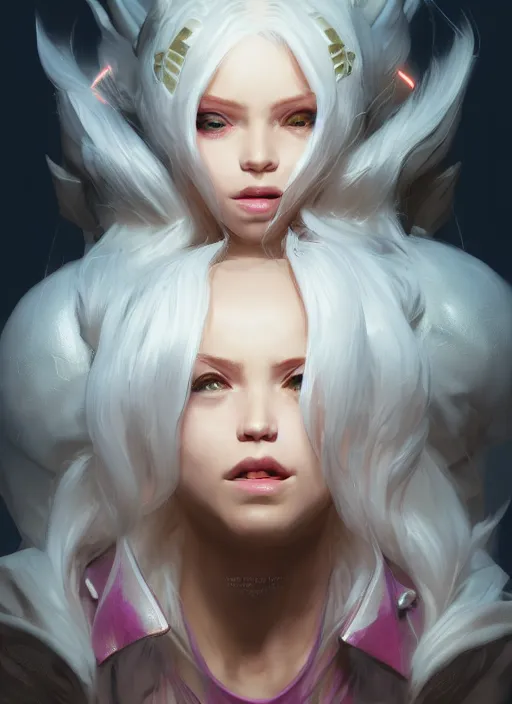 Image similar to powder, from league of legends, hyper detailed, digital art, trending in artstation, cinematic lighting, studio quality, smooth render, fluorescent skin, unreal engine 5 rendered, octane rendered, art style by klimt and nixeu and ian sprigger and wlop and krenz cushart