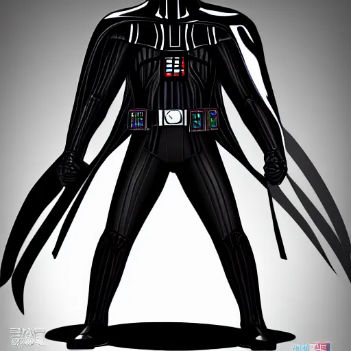 Image similar to Venomized darth vader, in the style of anime, 8k, trending on artstation, detailed, award winning