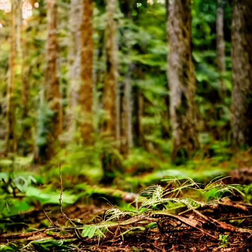 Image similar to a forest, depth of field, blur, bokeh, f / 1, 8