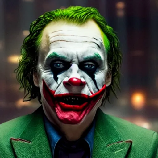 Prompt: A still of Mark Hamill as the Joker in Joker (2019)