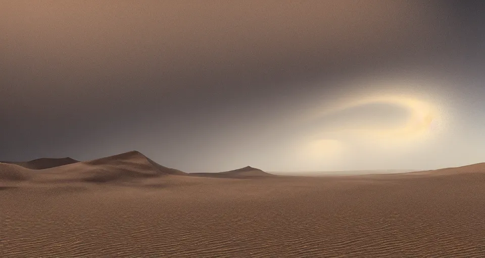Image similar to a monster that is a tornado of sand over the desert, 4 k, hyper detailed, photorealistic