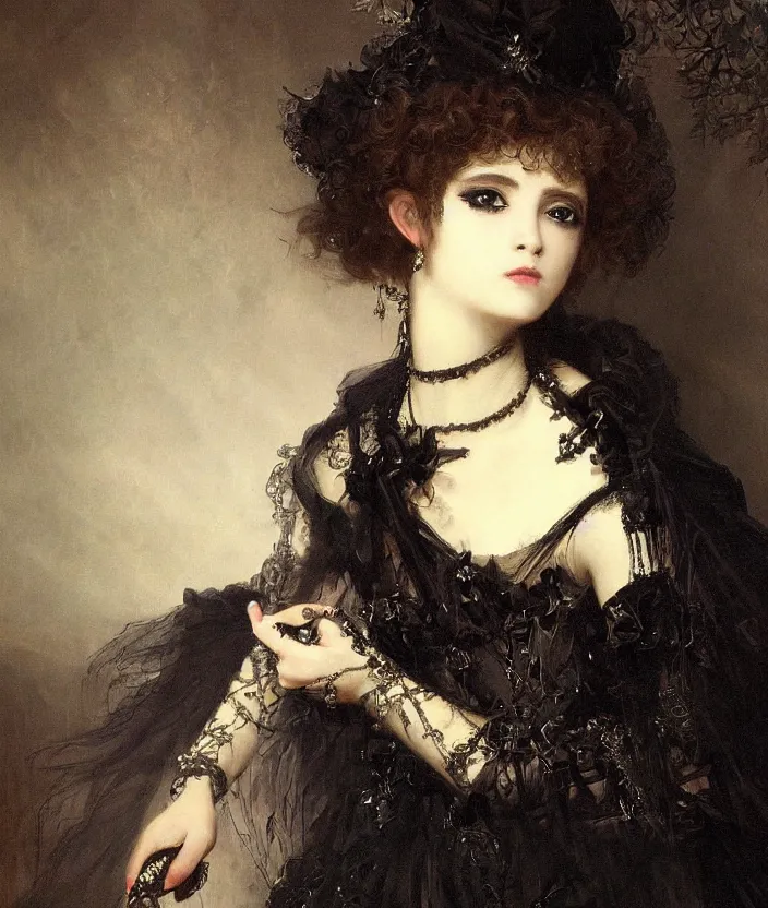 Image similar to gothic princess portrait by william - adolphe bouguerea, highly detailded