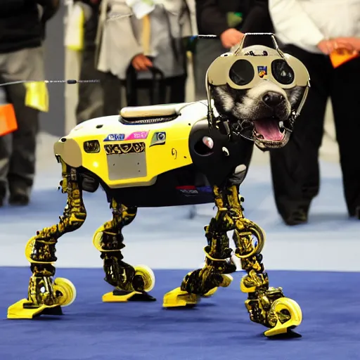 Boston Dynamics robot dog winning the Westminster Dog, Stable Diffusion