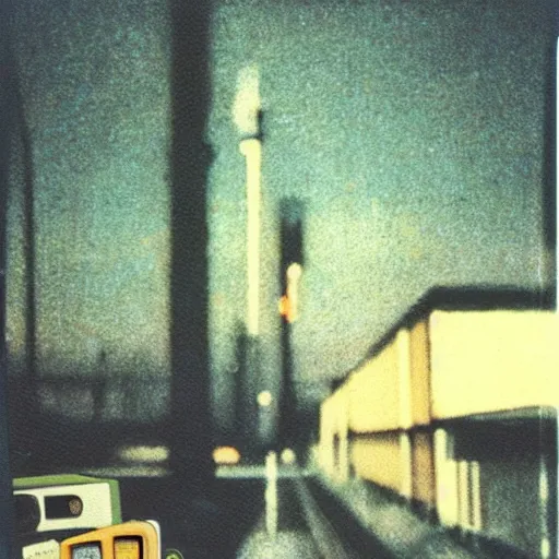 Image similar to polaroid retrofuturism by Tarkovsky