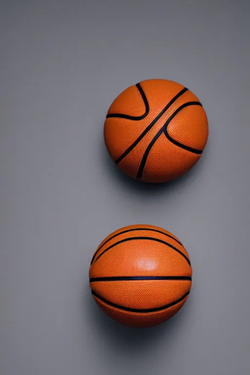 Prompt: Photo of a Basketball made of white marble, studio lighting, dark background, award winning.